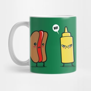 Funny Cute Kawaii Catsup And Mustard Funny Foodie Cartoon Mug